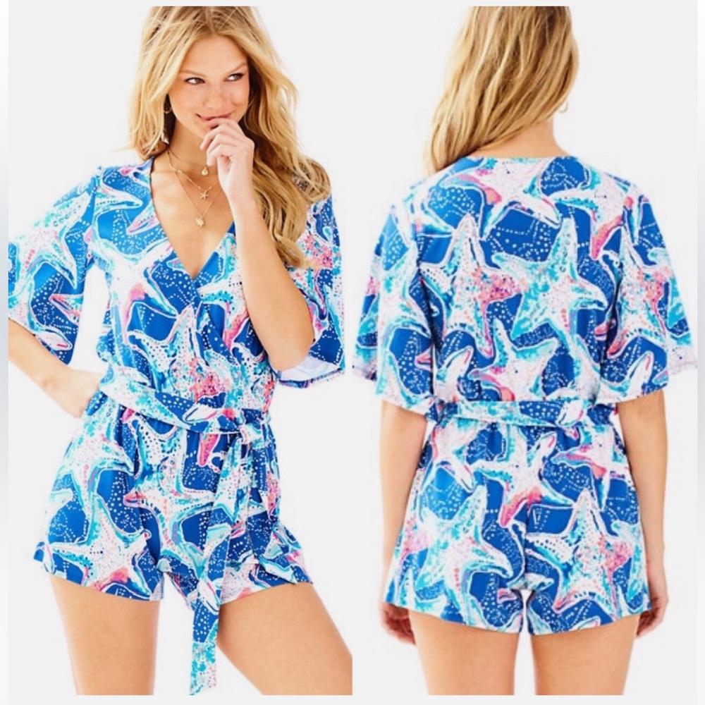 NWT - Lilly Pulitzer Madilyn Romper in “Star Struck”